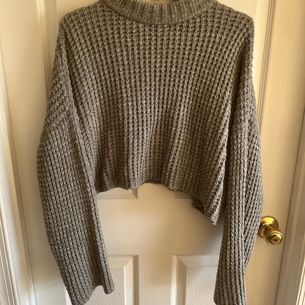 Forever 21 Women’s Gray Knit Crop Sweater size 1X